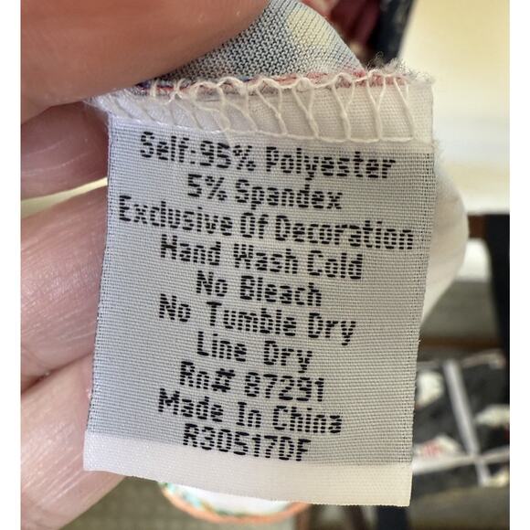 Johnny Was Verdell Patchwork Floral Festival Boho Shift Dress XL Scoop Neck - Picture 4 of 9